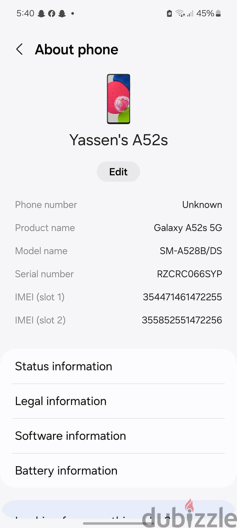 Samsung A52 1
