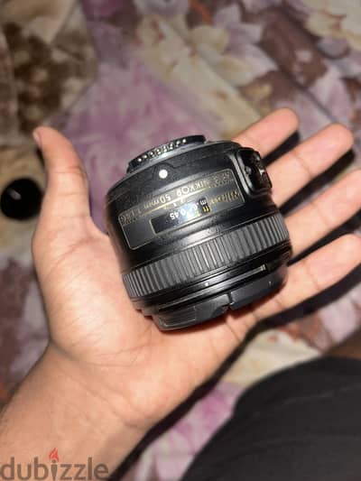 عدسة نيكون Nikon 50mm f/1.8G بحالة الزيرو / بحالة ممتازة