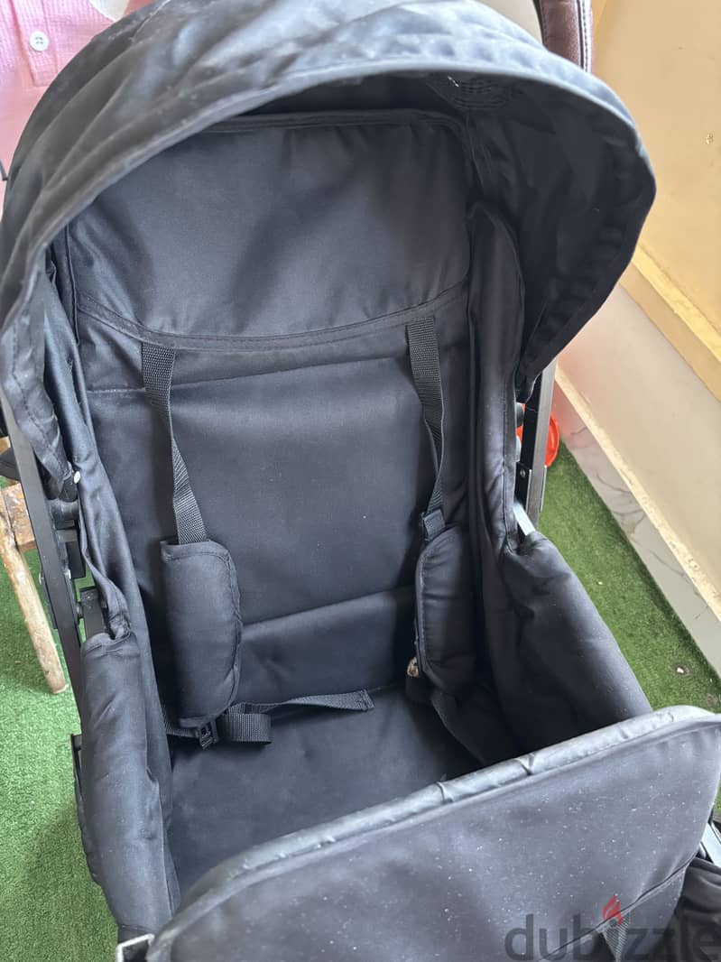 Umbrella black stroller for twin 2