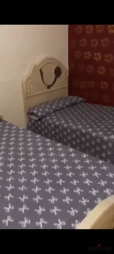 Furnished apartment for winter rent for a family or company 2 bedrooms reception two pieces kitchen bathroom first floor upper in Alexandria Al Agami kilo 21