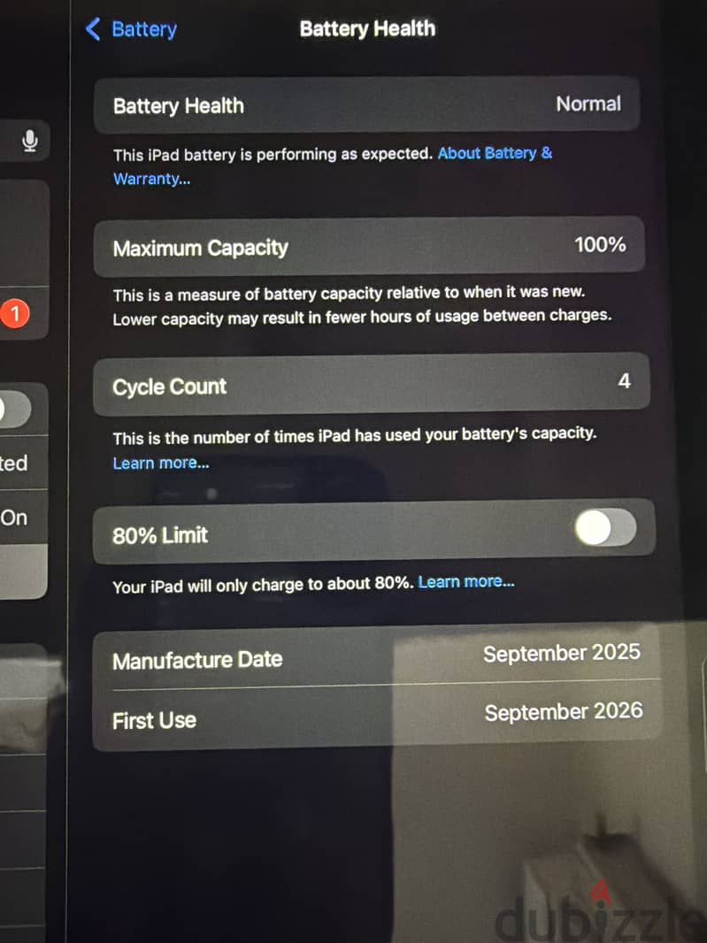 iPad A16 (11th generation) - 100% battery life 3