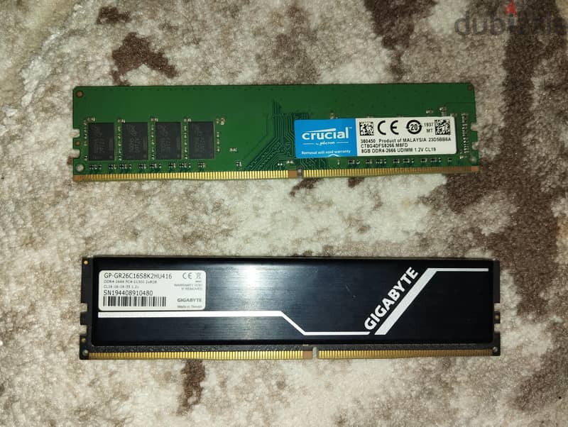 2 Ram 8 giga DDR4 for PC 1