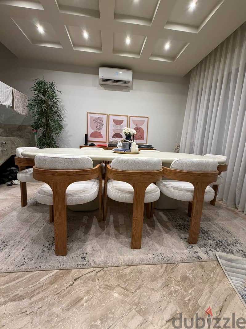 Dining table neo cement off white 3