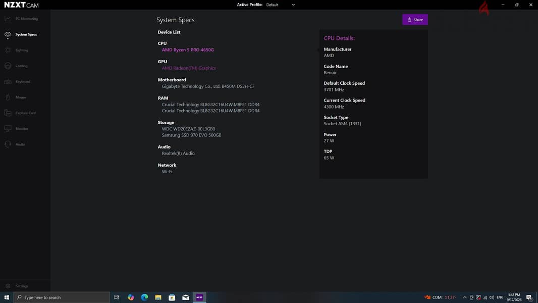 Gaming pc ryzen 5 pro 4650G 4