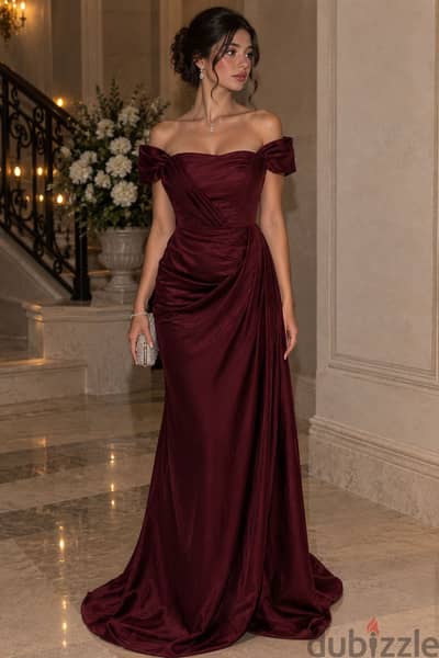 Dark red dress new