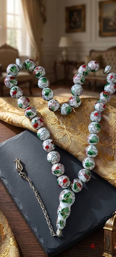 سبحة كلوازونيه ياباني قديمه جداً  Cloisonné