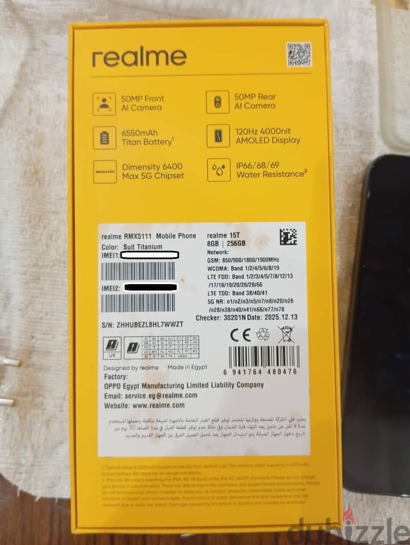 Realme 15T 256G 8G Ram 2