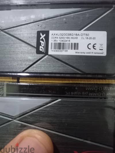 ram رامات 2*8 ddr4  xpg rgb