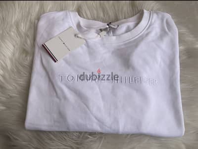 New Tommy Hilfiger Oversized Tonal Open-NK sweatshirt size L with tag