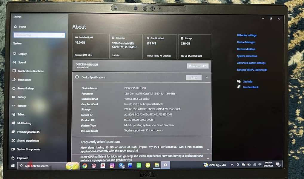 Dell i5-12th touch 1