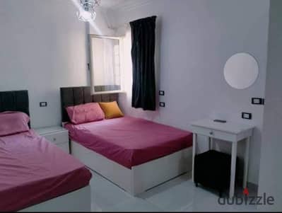 Fully furnished apartment with hotel furniture for rent in the most distinctive location in 6 October City, Degla Palms Compound for rent, next to all services, hospitals, cafes, restaurants, schools, and universities. Two bedrooms, reception room, bathroom, and fully equipped kitchen, super lux finishing for rent. We have more than one fully furnished apartment with hotel furniture.
