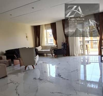 Luxury furnished 2-bedroom hotel apartment for rent in Stone Residence Compound, Katameya, Cairo, with kitchen.