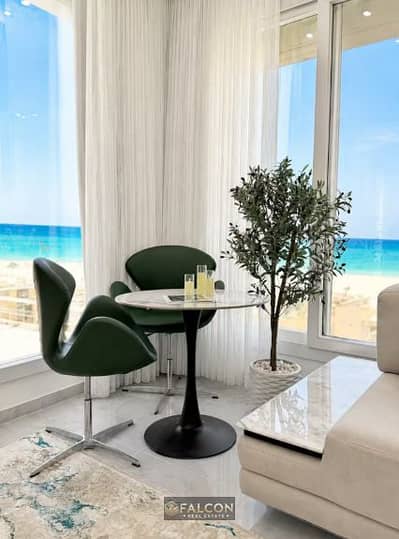 Apartment for sale direct on the sea and the marina high-end finished in Modon Ras El Hekma in the North Coast and minutes from SouthMed
