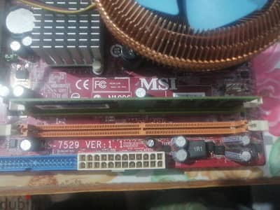 لوحة أم MSI G31M3-F V2 Socket 775 + مشتت ومروحة نحاس