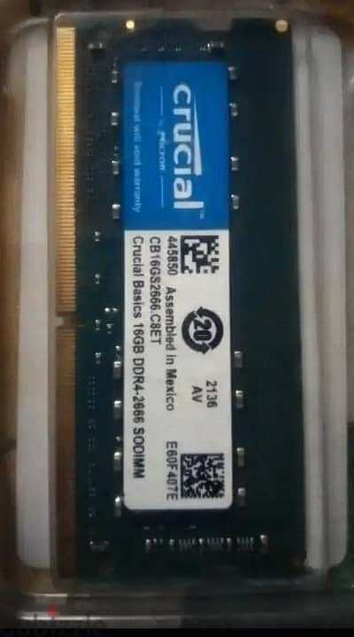 رام لاب توب 16 جيجا ddr4 جديدة