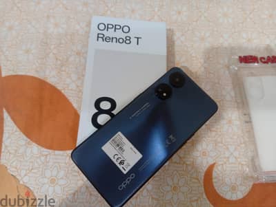 جهاز OPPO Reno 8T كسرزيرو بمشتملاته بصمه شاشه متاح الكشف عليه