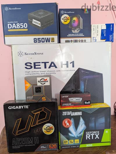 كمبيوتر جيمنج Ryzen 5 8600G + RTX 3050 | كامل الكراتين