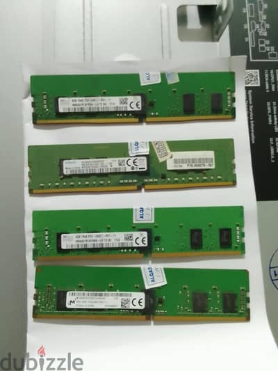 رامات 4gb 2400t ddr4 بسعر ٨٠٠ ج للواحدة متوفر ٤ إجمالي ٣٢٠٠ ج