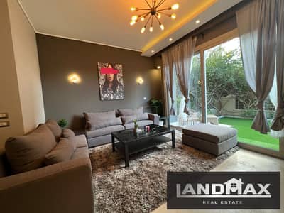 HOTEL STUDIO WITH WIDE GARDEN 90M FOR RENT | ULTRA MODERN FURNITURE | PRIME LOCATION THE VILLAGE NEW CAIRO