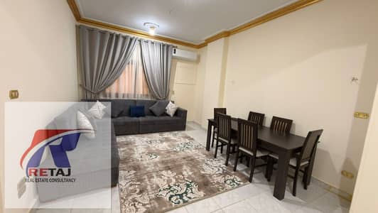 An excellent opportunity: A 125m² fully air-conditioned apartment available for furnished rent near Serag Mall. Features brand-new, unused furnishings