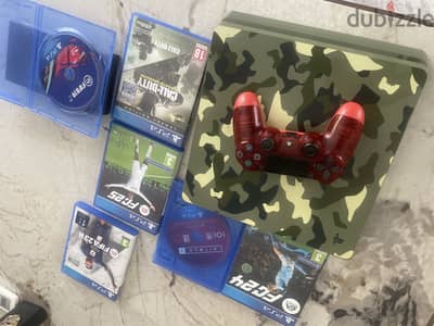 PS4 slim 1TB call of duty Unlimited Edition + 5 games + 2 controllers