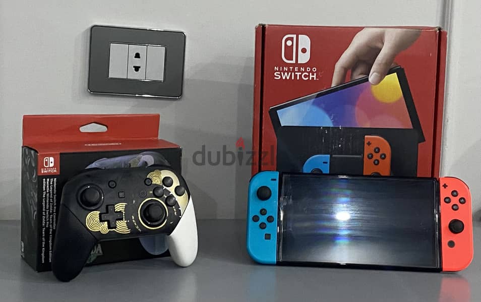 Nintendo switch and a pro controller 2