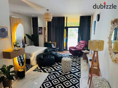 شقة للبيع 80م في سكاي سيتي الجلالة Sky City El Galala متشطبة بالتكييفات والفرش وبالتقسيط