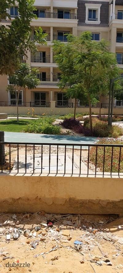 Apartment for sale in Sarai Compound, New Cairo, 126 sq m, near Madinaty and minutes from Shorouk City. Located on the Suez Road.