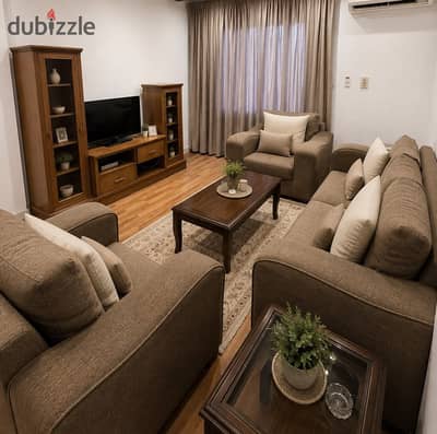 Furnished apartment for rent in Al Rehab,  fully air-conditioned, 90m,