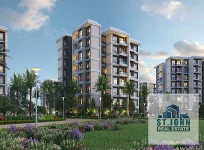 Apartment for sale, area 82m, City of Noor, Smart City, fully finished, two bedrooms, installment for 12 years at the club, no transfer fees