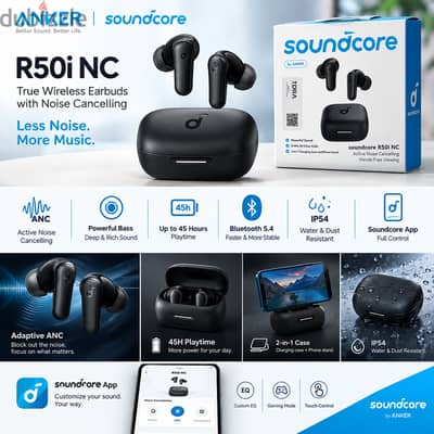Soundcore R50i NC أصلية – استعمال شهر – حالة ممتازة