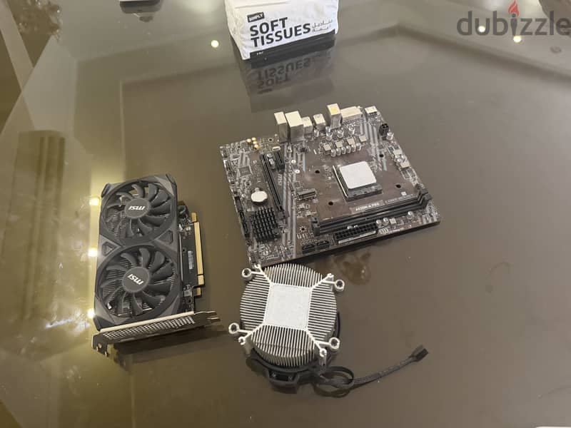 Motherboared and cpu and gpu combo 4