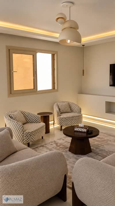 Fully air-conditioned, furnished apartment for rent in the Al-Banafseg Buildings area (First Settlement), located directly on North 90th Street.