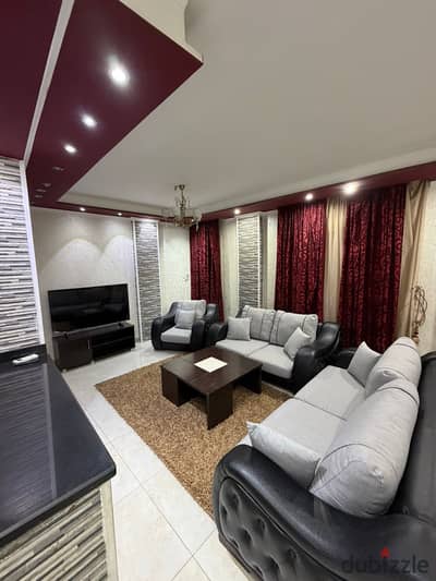 Furnished apartment for rent in Al-Rehab with special finishes next to services and the market fully air-conditioned
