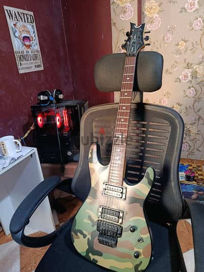 Dean Vendetta Camo Electric Guitar with Floyd Rose Tremolo