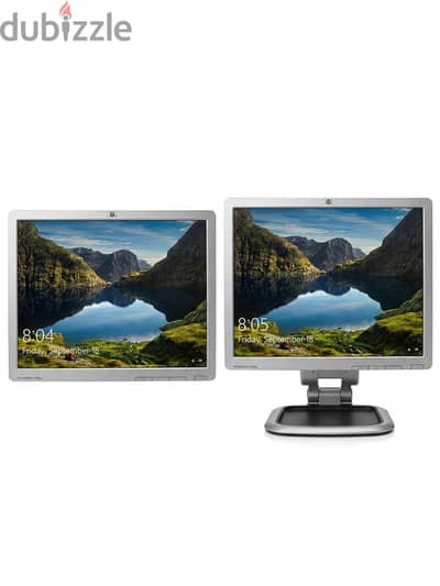 شاشه براند hp للبيع 19 بوصه والرأس متحرك وتعمل بكفاءه