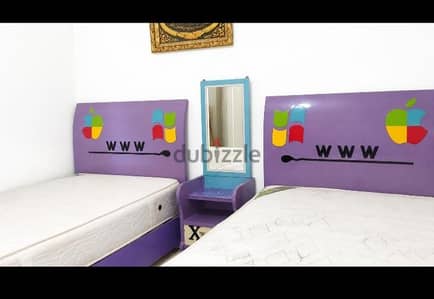 غرفة أطفال كاملة راقية جداً - 2 سرير + 2 مرتبة يانسن - كالجديدة لقطةال