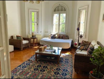 Furnished apartment for rent in Sarayat Al-Maadi, 3 air-conditioned rooms