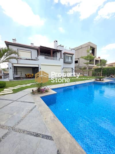 فيلا مستقلة للإيجار في بالم هيلز قطامية PK1 Palm Hills Katameya | فيو مفتوح | متشطبة بالتكييفات | مفروشة بالكامل | حمام سباحة خاص كبير | حديقة خاصة | جراج