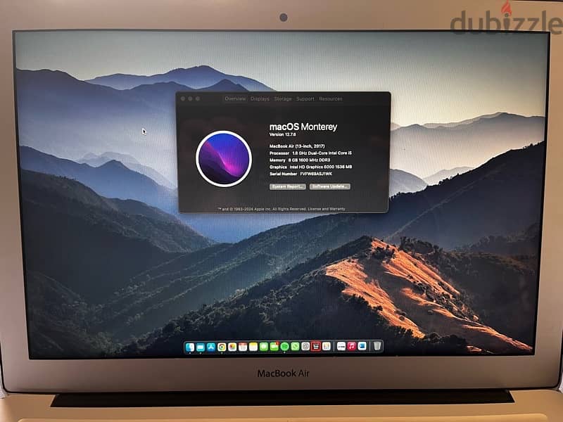 Apple Macbook Air 13inch 2017 with charger and box 6