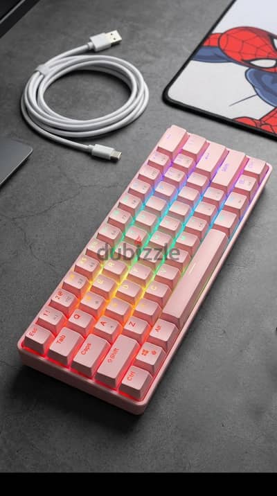 mechanical pink keyboard