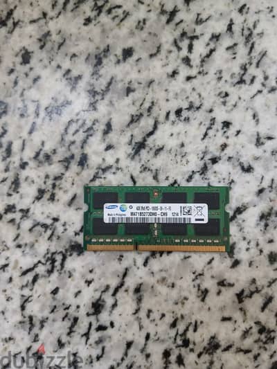 رام لاب توب سامسونج 4جيجا ddr3