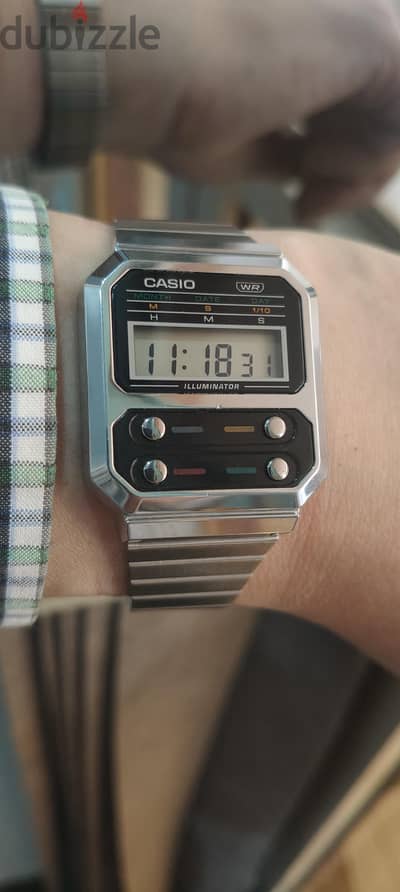 Casio retro digital watch ساعة كاسيو رقمية مستوحاة من تصميم السبعينات