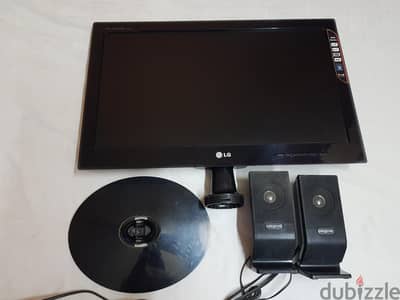 شاشة كومبيوتر LG 22 + صب ٢سماعة