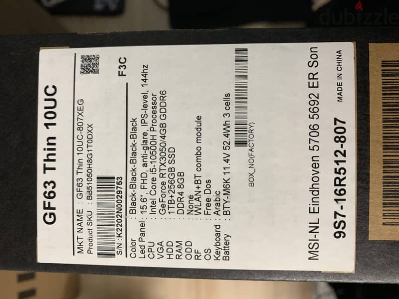 Laptop msi rtx3050 4g 9