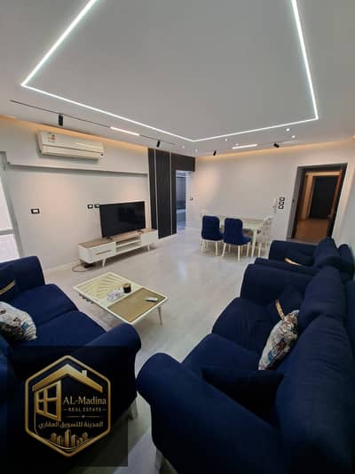 Furnished apartment, first occupancy, in Al Rehab, directly opposite services.