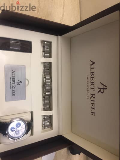 Unworn Albert Riele Swiss Chronograph Watch – Full Set (Brand New)