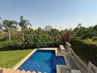 Four seasons finishing standalone villa with pool and jacuzzi overlooking biggest lake in Lake View New Cairo developed by El Hazek Construction
