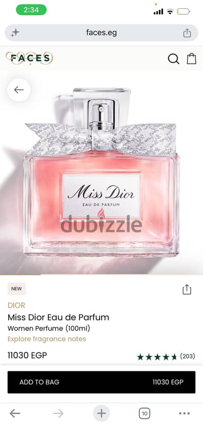 Miss Dior eadu perfume original