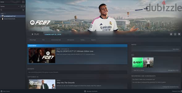 fc فيفا 27 نسخة standard pre order icon steam
